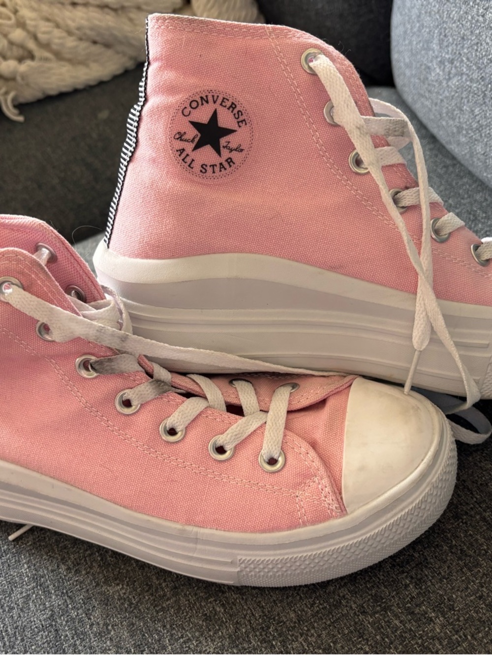 Converse Pink High-Top Platform Sneakers